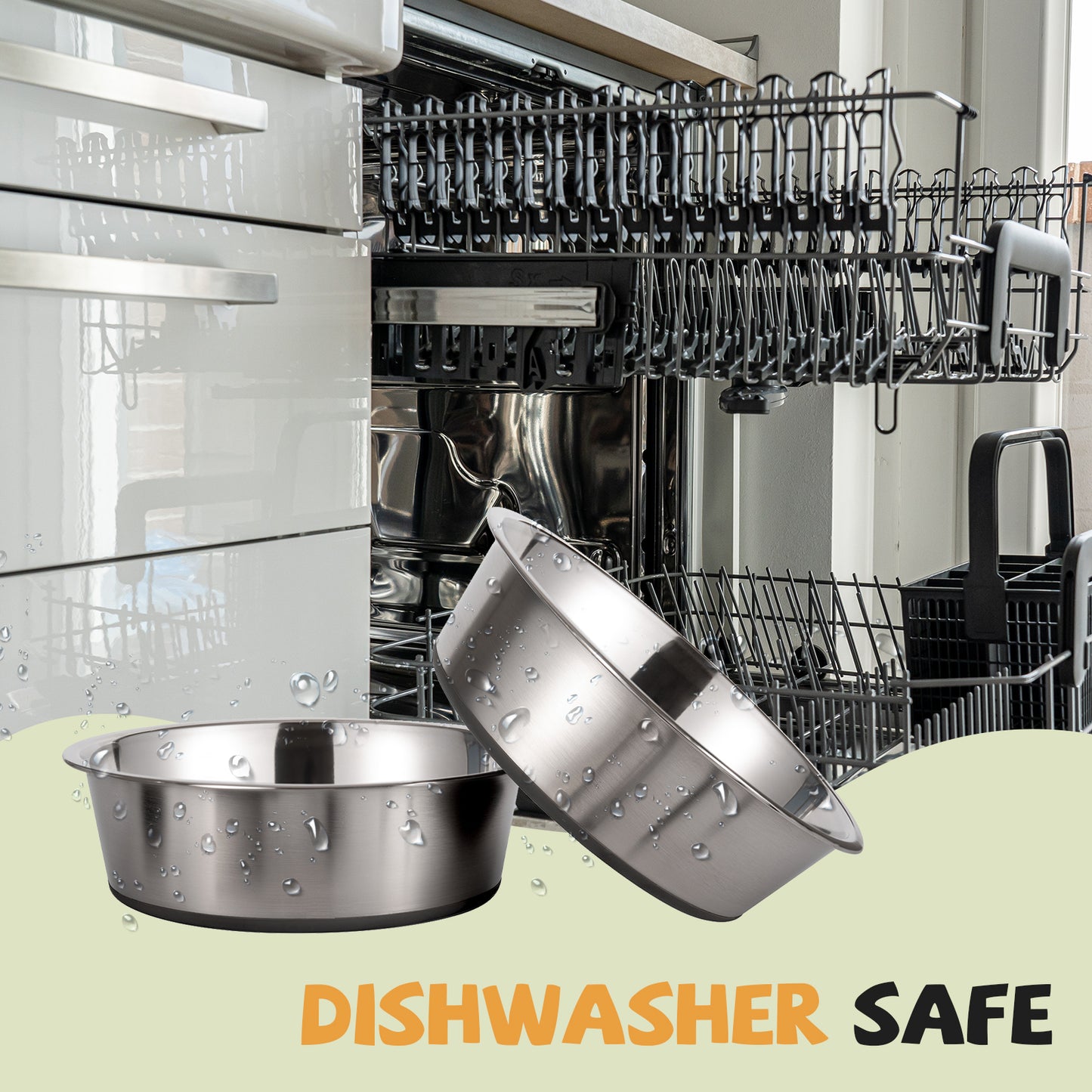 Stainless Steel Dog Bowls Nonslip Design