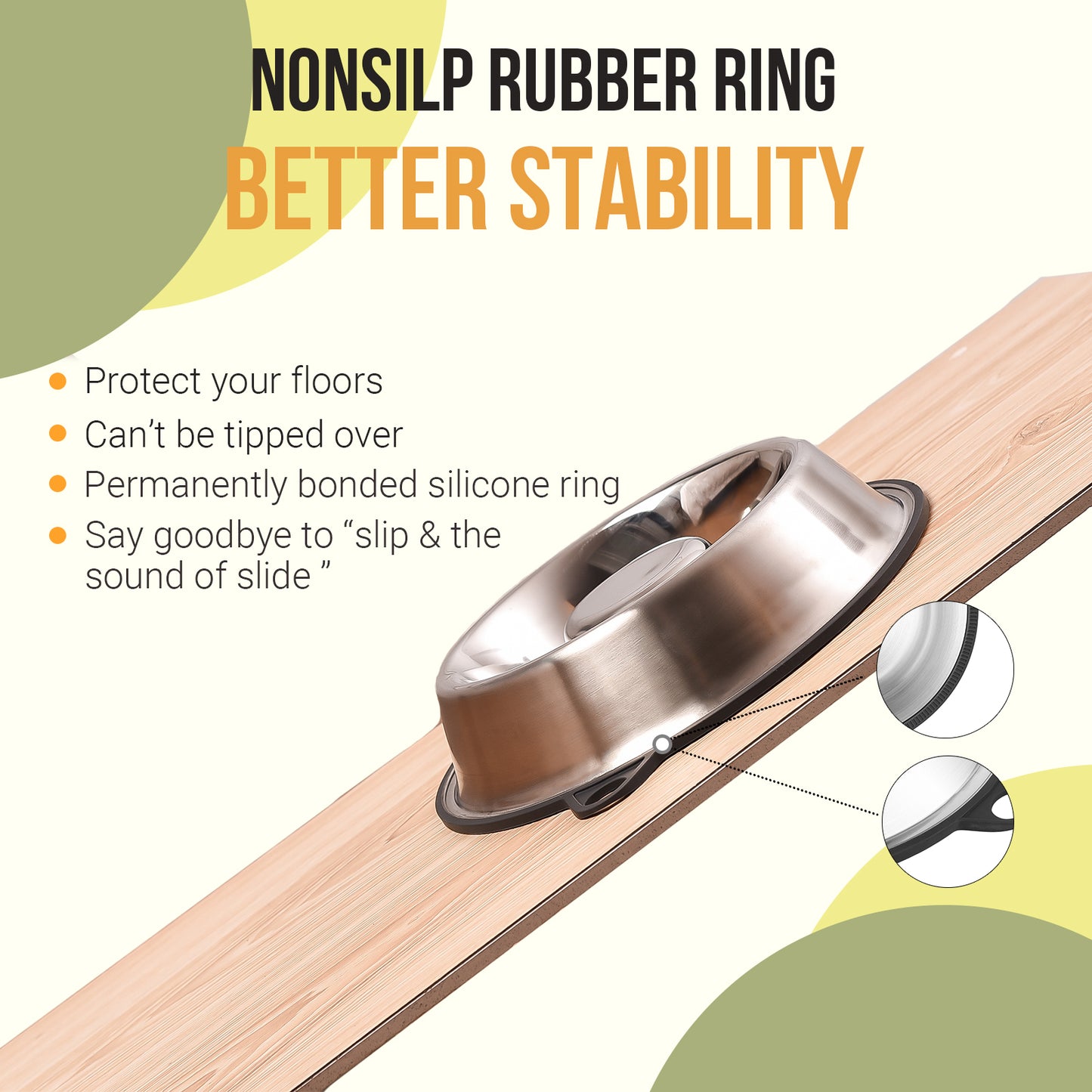 Stainless Steel Slow Feeder Dog Bowl
