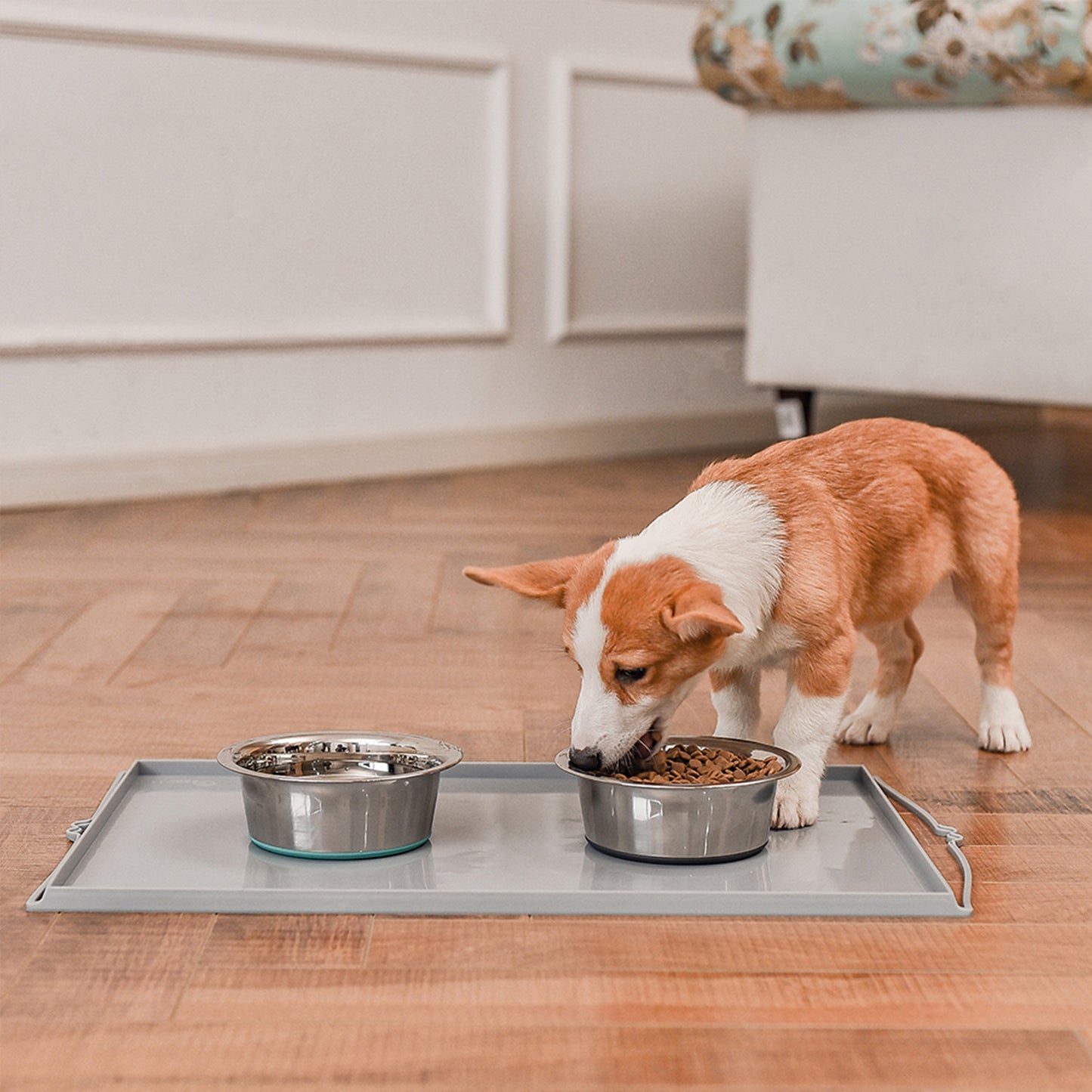 Deep Stainless Steel Dog Bowls Nonslip Bottom
