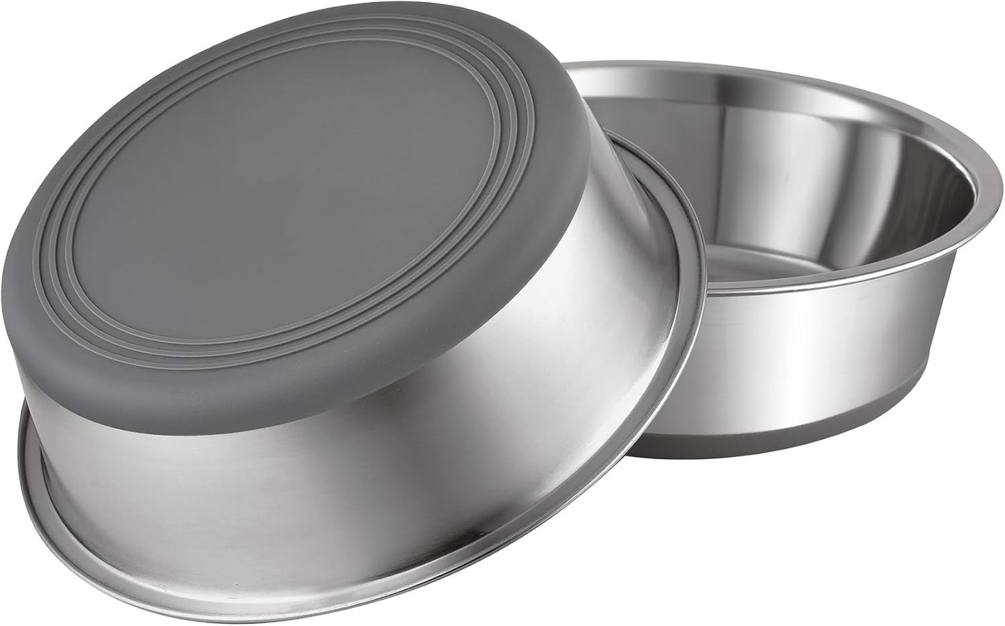 PEGGY11 Nonslip Stainless Steel Dog Cat Bowls | No slide silicone bottom, Dishwasher safe, Easy to clean, Stackable design