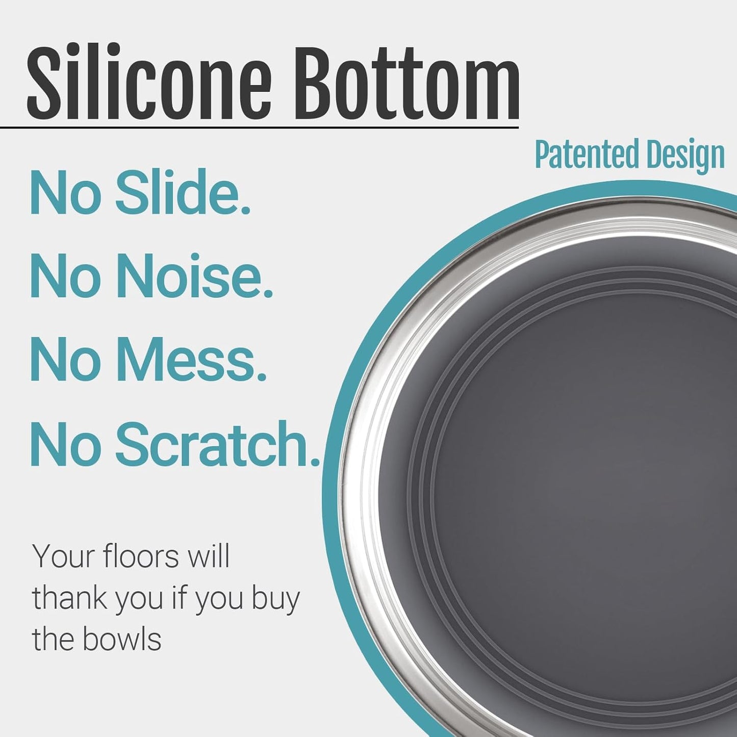 PEGGY11 Nonslip Stainless Steel Dog Cat Bowls | No slide silicone bottom, Dishwasher safe, Easy to clean, Stackable design