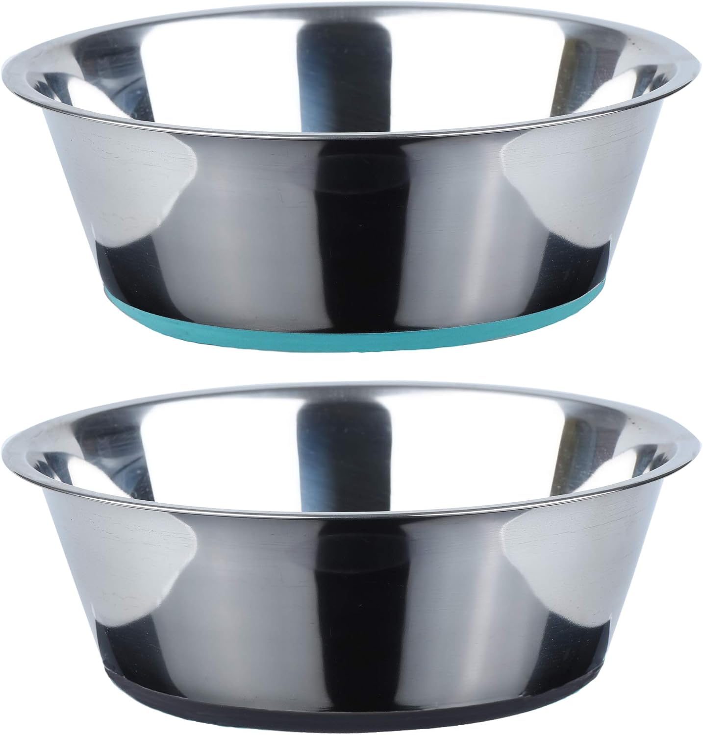 PEGGY11 Deep Stainless Steel Anti-Slip Dog Bowls - 2-Pack